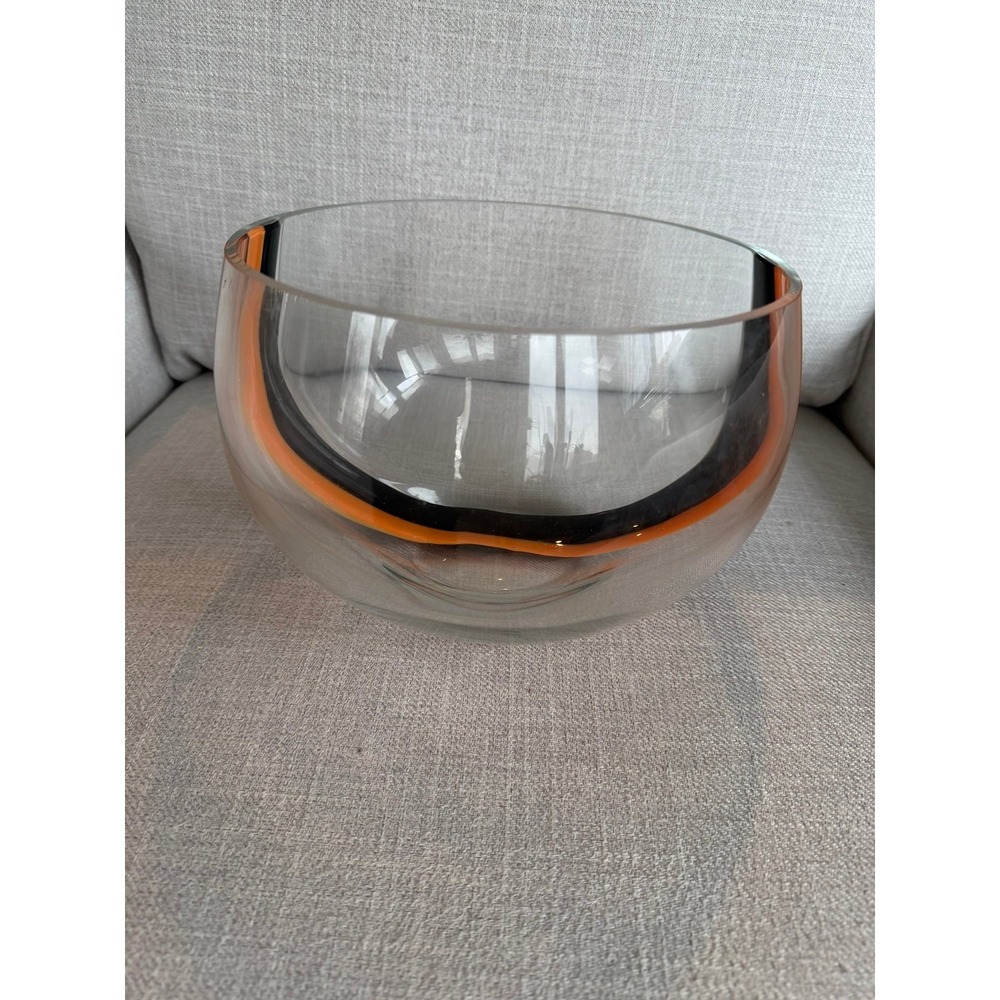 MCM Art Glass Kosta Boda Sweden Mirage Bowl designer Warff